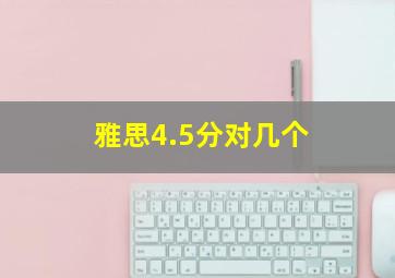 雅思4.5分对几个