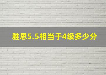 雅思5.5相当于4级多少分