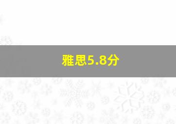 雅思5.8分