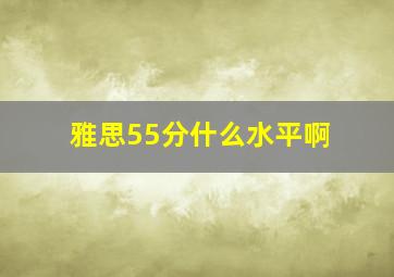 雅思55分什么水平啊