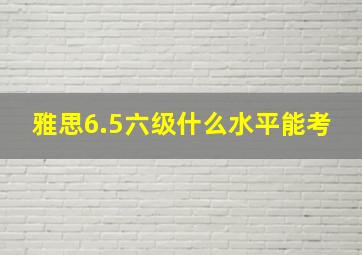 雅思6.5六级什么水平能考