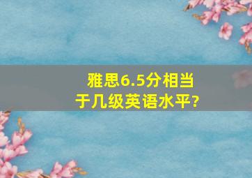 雅思6.5分相当于几级英语水平?