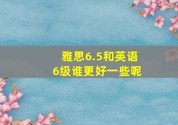 雅思6.5和英语6级谁更好一些呢