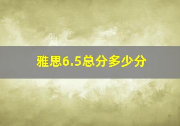 雅思6.5总分多少分