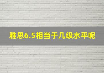 雅思6.5相当于几级水平呢