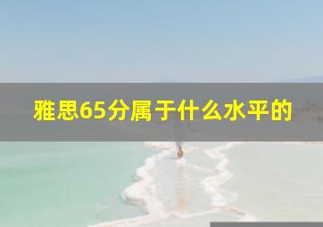 雅思65分属于什么水平的