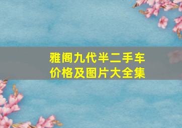 雅阁九代半二手车价格及图片大全集