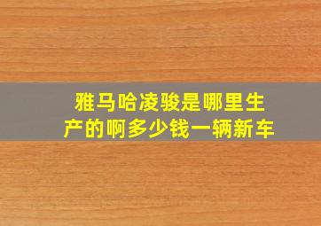 雅马哈凌骏是哪里生产的啊多少钱一辆新车