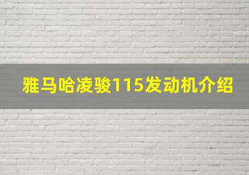 雅马哈凌骏115发动机介绍