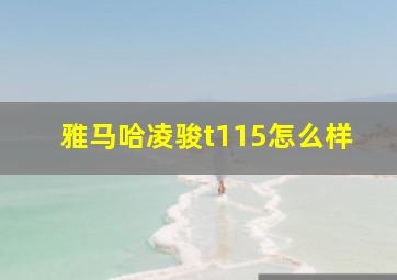 雅马哈凌骏t115怎么样