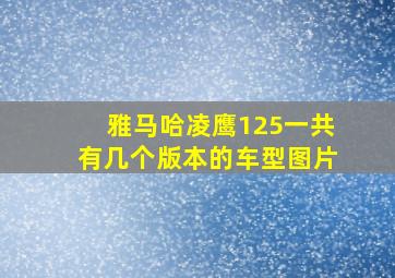 雅马哈凌鹰125一共有几个版本的车型图片