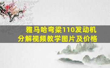 雅马哈弯梁110发动机分解视频教学图片及价格