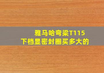 雅马哈弯梁T115下档显密封圈买多大的