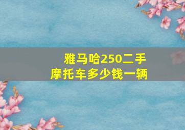 雅马哈250二手摩托车多少钱一辆