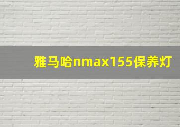 雅马哈nmax155保养灯