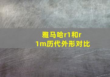 雅马哈r1和r1m历代外形对比