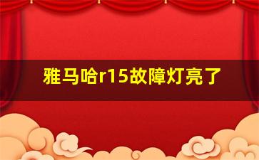 雅马哈r15故障灯亮了