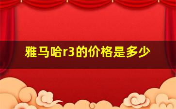 雅马哈r3的价格是多少