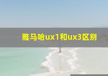 雅马哈ux1和ux3区别