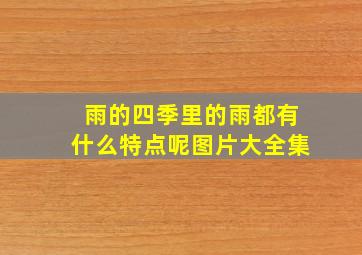 雨的四季里的雨都有什么特点呢图片大全集