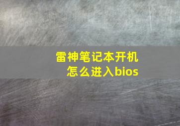 雷神笔记本开机怎么进入bios