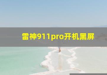 雷神911pro开机黑屏