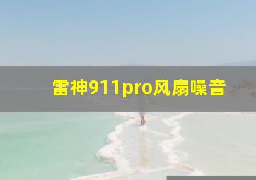 雷神911pro风扇噪音