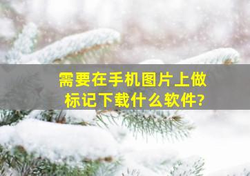 需要在手机图片上做标记下载什么软件?