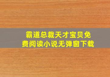 霸道总裁天才宝贝免费阅读小说无弹窗下载