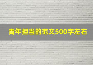 青年担当的范文500字左右