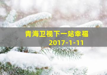 青海卫视下一站幸福2017-1-11