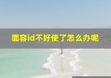 面容id不好使了怎么办呢