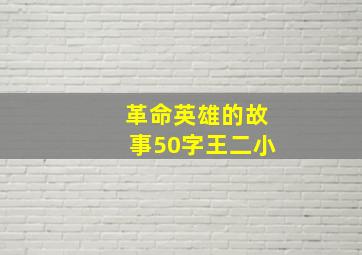 革命英雄的故事50字王二小