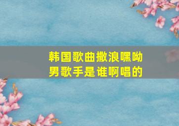 韩国歌曲撒浪嘿呦男歌手是谁啊唱的