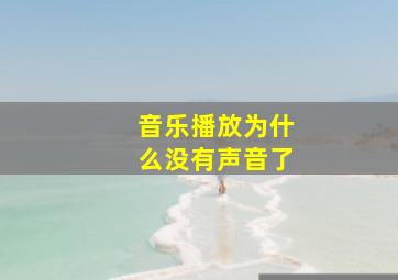 音乐播放为什么没有声音了