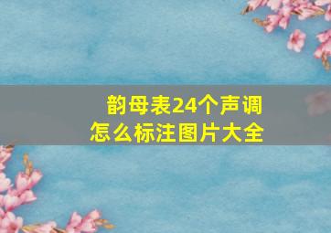 韵母表24个声调怎么标注图片大全