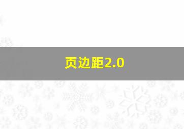 页边距2.0