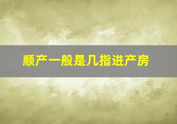 顺产一般是几指进产房