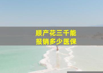 顺产花三千能报销多少医保