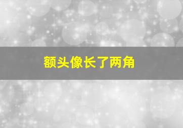 额头像长了两角