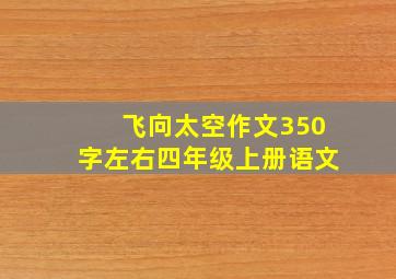 飞向太空作文350字左右四年级上册语文