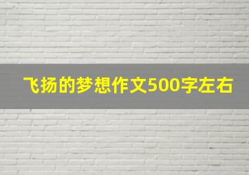 飞扬的梦想作文500字左右