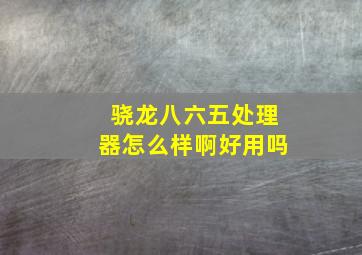 骁龙八六五处理器怎么样啊好用吗