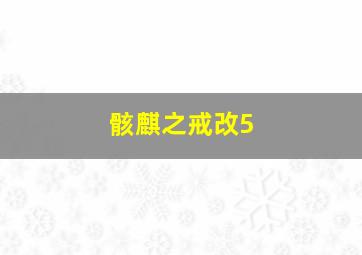 骸麒之戒改5