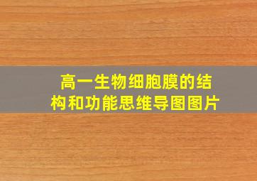 高一生物细胞膜的结构和功能思维导图图片