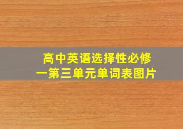 高中英语选择性必修一第三单元单词表图片