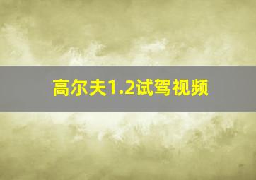 高尔夫1.2试驾视频