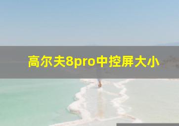 高尔夫8pro中控屏大小