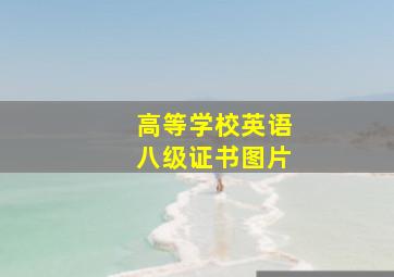 高等学校英语八级证书图片