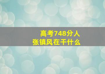 高考748分人张镇风在干什么